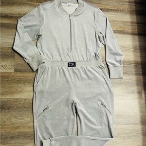 Calvin Klein Light Gray Women's Jumpsuit Size L